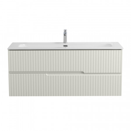 Тумба подвесная CEZARES DUET-N-1200-2C-SO-AS-P с раковиной CZR-8073-120, альпака брашированная Тумба подвесная CEZARES DUET-N-1200-2C-SO-AS-P с раковиной CZR-8073-120, альпака брашированная