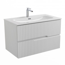 Тумба подвесная CEZARES DUET-N-800-2C-SO-FBS-P с раковиной CZR-8073-80, ясень белый софт