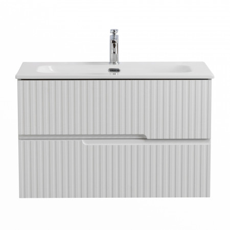 Тумба подвесная CEZARES DUET-N-800-2C-SO-FBS-P с раковиной CZR-8073-80, ясень белый софт Тумба подвесная CEZARES DUET-N-800-2C-SO-FBS-P с раковиной CZR-8073-80, ясень белый софт