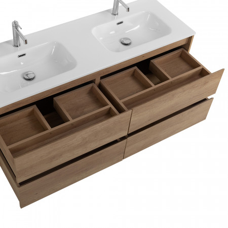 Тумба BelBagno KRAFT-1200-4C-SO-2-RNN с 2-й раковиной BelBagno BB1200-2-ETL, Rovere Nebrasca Nature Тумба BelBagno KRAFT-1200-4C-SO-2-RNN с 2-й раковиной BelBagno BB1200-2-ETL, Rovere Nebrasca Nature