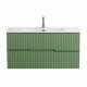 Тумба подвесная CEZARES DUET-N-1000-2C-SO-PS-P с раковиной CZR-8095-100, фисташковый софт Тумба подвесная CEZARES DUET-N-1000-2C-SO-PS-P с раковиной CZR-8095-100, фисташковый софт