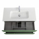Тумба подвесная CEZARES DUET-N-1000-2C-SO-PS-P с раковиной CZR-8095-100, фисташковый софт Тумба подвесная CEZARES DUET-N-1000-2C-SO-PS-P с раковиной CZR-8095-100, фисташковый софт