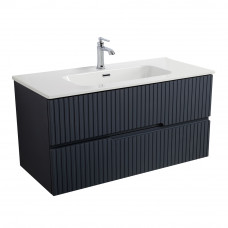 Тумба подвесная CEZARES DUET-N-1000-2C-SO-GR-P с раковиной CZR-8095-100, графит
