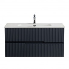 Тумба подвесная CEZARES DUET-N-1000-2C-SO-GR-P с раковиной CZR-8095-100, графит