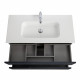 Тумба подвесная CEZARES DUET-N-1000-2C-SO-GR-P с раковиной CZR-8095-100, графит Тумба подвесная CEZARES DUET-N-1000-2C-SO-GR-P с раковиной CZR-8095-100, графит