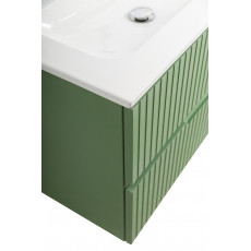 Тумба подвесная CEZARES DUET-N-800-2C-SO-PS-P с раковиной CZR-8073-80, фисташковый софт