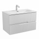Тумба подвесная CEZARES DUET-N-800-2C-SO-BL с раковиной CZR-8073-80, белый глянец Тумба подвесная CEZARES DUET-N-800-2C-SO-BL с раковиной CZR-8073-80, белый глянец
