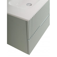 Тумба подвесная CEZARES DUET-N-800-2C-SO-VPR-P с раковиной CZR-8095-80, зеленый жемчужный