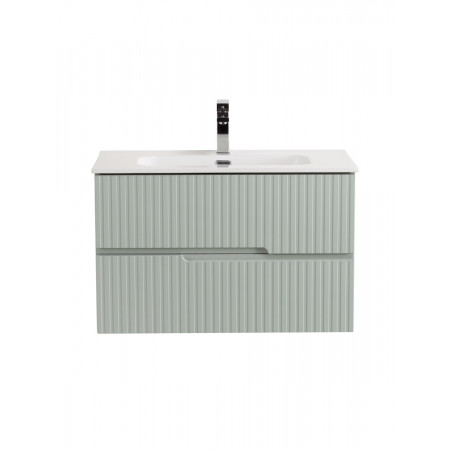 Тумба подвесная CEZARES DUET-N-800-2C-SO-VPR-P с раковиной CZR-8095-80, зеленый жемчужный Тумба подвесная CEZARES DUET-N-800-2C-SO-VPR-P с раковиной CZR-8095-80, зеленый жемчужный