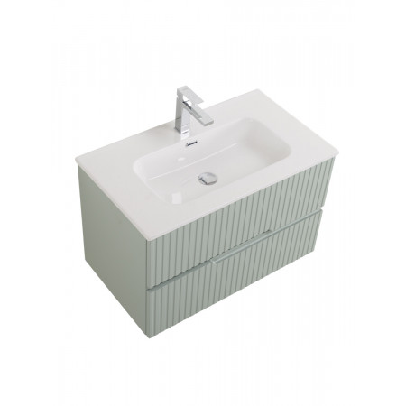 Тумба подвесная CEZARES DUET-N-800-2C-SO-VPR-P с раковиной CZR-8095-80, зеленый жемчужный Тумба подвесная CEZARES DUET-N-800-2C-SO-VPR-P с раковиной CZR-8095-80, зеленый жемчужный