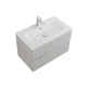 Тумба подвесная CEZARES DUET-N-800-2C-SO-GPR-P с раковиной CZR-8073-80, серый жемчужный Тумба подвесная CEZARES DUET-N-800-2C-SO-GPR-P с раковиной CZR-8073-80, серый жемчужный