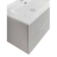 Тумба подвесная CEZARES DUET-N-800-2C-SO-GPR-P с раковиной CZR-8073-80, серый жемчужный