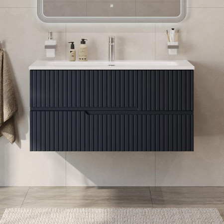 Тумба подвесная CEZARES DUET-N-1000-2C-SO-GR-P с раковиной CZR-8073-100, графит Тумба подвесная CEZARES DUET-N-1000-2C-SO-GR-P с раковиной CZR-8073-100, графит