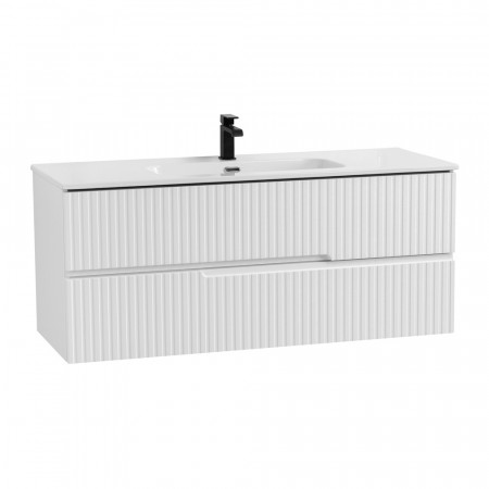Тумба подвесная CEZARES DUET-N-1200-2C-SO-BL с раковиной CZR-8095-120, белый глянец Тумба подвесная CEZARES DUET-N-1200-2C-SO-BL с раковиной CZR-8095-120, белый глянец