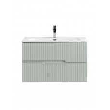 Тумба подвесная CEZARES DUET-N-800-2C-SO-VPR-P с раковиной CZR-8073-80, зеленый жемчужный