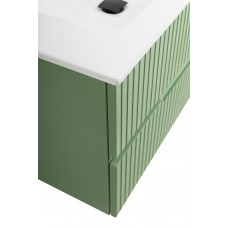 Тумба подвесная CEZARES DUET-N-800-2C-SO-PS-P с раковиной CZR-8095-80, фисташковый софт