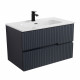Тумба подвесная CEZARES DUET-N-800-2C-SO-GR-P с раковиной CZR-8095-80, графит (grafito) Тумба подвесная CEZARES DUET-N-800-2C-SO-GR-P с раковиной CZR-8095-80, графит (grafito)