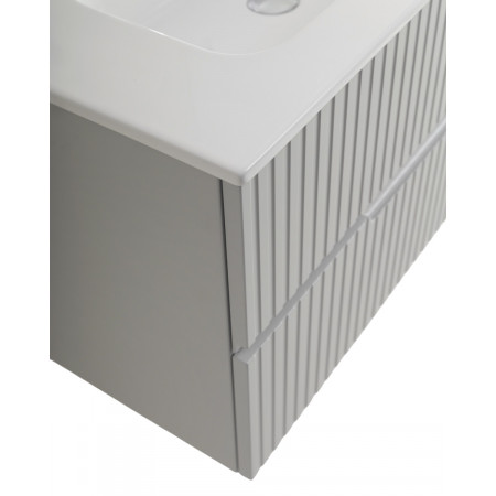 Тумба подвесная CEZARES DUET-N-800-2C-SO-GPR-P с раковиной CZR-8095-80, серый жемчужный Тумба подвесная CEZARES DUET-N-800-2C-SO-GPR-P с раковиной CZR-8095-80, серый жемчужный