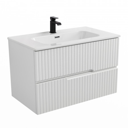 Тумба подвесная CEZARES DUET-N-800-2C-SO-BO с раковиной CZR-8095-80, белый матовый Тумба подвесная CEZARES DUET-N-800-2C-SO-BO с раковиной CZR-8095-80, белый матовый