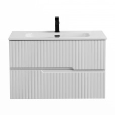 Тумба подвесная CEZARES DUET-N-800-2C-SO-FBS-P с раковиной CZR-8095-80, ясень белый софт
