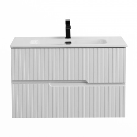 Тумба подвесная CEZARES DUET-N-800-2C-SO-FBS-P с раковиной CZR-8095-80, ясень белый софт Тумба подвесная CEZARES DUET-N-800-2C-SO-FBS-P с раковиной CZR-8095-80, ясень белый софт