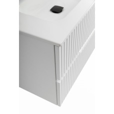 Тумба подвесная CEZARES DUET-N-800-2C-SO-BL с раковиной CZR-8095-80, белый глянец