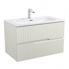 Тумба подвесная CEZARES DUET-N-800-2C-SO-AS-P с раковиной CZR-8073-80, альпака брашированная