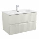 Тумба подвесная CEZARES DUET-N-800-2C-SO-AS-P с раковиной CZR-8073-80, альпака брашированная Тумба подвесная CEZARES DUET-N-800-2C-SO-AS-P с раковиной CZR-8073-80, альпака брашированная