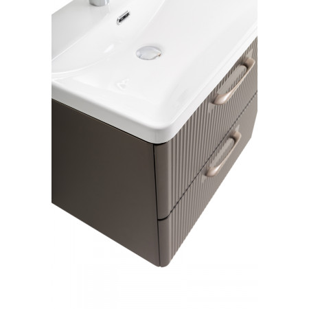 Подвесная тумба с раковиной Belbagno DUE 60 см Оружейная сталь DUE-600-2C-SO-GM-P + BB-8076-3-60 Подвесная тумба с раковиной Belbagno DUE 60 см Оружейная сталь DUE-600-2C-SO-GM-P + BB-8076-3-60
