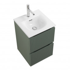 Тумба с раковиной подвесная BelBagno UNO-MINI-400-2C-SO-VO Еловый матовый, раковина белая BB-8099-3-40