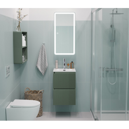 Тумба с раковиной подвесная BelBagno UNO-MINI-400-2C-SO-VO Еловый матовый, раковина белая BB-8099-3-40 Тумба с раковиной подвесная BelBagno UNO-MINI-400-2C-SO-VO Еловый матовый, раковина белая BB-8099-3-40
