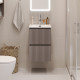 Тумба с раковиной подвесная BelBagno UNO-MINI-400-2C-SO-CO Бежевый матовый, раковина белая BB-8099-3-40 Тумба с раковиной подвесная BelBagno UNO-MINI-400-2C-SO-CO Бежевый матовый, раковина белая BB-8099-3-40