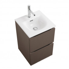 Тумба с раковиной подвесная BelBagno UNO-MINI-400-2C-SO-CO Бежевый матовый, раковина белая BB-8099-3-40