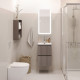 Тумба с раковиной подвесная BelBagno UNO-MINI-400-2C-SO-CO Бежевый матовый, раковина белая BB-8099-3-40 Тумба с раковиной подвесная BelBagno UNO-MINI-400-2C-SO-CO Бежевый матовый, раковина белая BB-8099-3-40