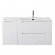 Подвесная тумба с раковиной BelBagno ETNA 100 Bianco Lucido правая, ETNA-1000-2C-1A-SO-BL-R + BB1000ETL-R