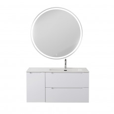 Подвесная тумба с раковиной BelBagno ETNA 100 Bianco Lucido правая, ETNA-1000-2C-1A-SO-BL-R + BB1000ETL-R
