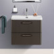 Подвесная тумба с раковиной Belbagno DUE 50 см Оружейная сталь DUE-500-2C-SO-GM-P + BB-8076-3-50 Подвесная тумба с раковиной Belbagno DUE 50 см Оружейная сталь DUE-500-2C-SO-GM-P + BB-8076-3-50