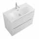 Тумба с раковиной подвесная BelBagno UNO-MINI-1000-2C-SO-BO Bianco Opaco, раковина белая BB-8099-3-100 Тумба с раковиной подвесная BelBagno UNO-MINI-1000-2C-SO-BO Bianco Opaco, раковина белая BB-8099-3-100