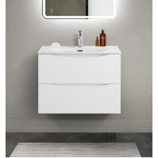 Тумба с раковиной подвесная BelBagno MARINO-CER-MINI-700-2C-SO-BL-P Bianco Lucido, раковина белая BB-8099-3-70