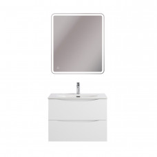 Тумба с раковиной подвесная BelBagno MARINO-CER-MINI-700-2C-SO-BL-P Bianco Lucido, раковина белая BB-8099-3-70