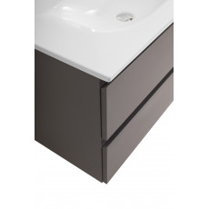 Тумба с раковиной подвесная BelBagno KRAFT-1000-2C-SO-GSO Темно-Серый матовый, раковина белая BB-8099-100