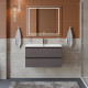 Тумба с раковиной подвесная BelBagno KRAFT-1000-2C-SO-GSO Темно-Серый матовый, раковина белая BB-8099-100 Тумба с раковиной подвесная BelBagno KRAFT-1000-2C-SO-GSO Темно-Серый матовый, раковина белая BB-8099-100