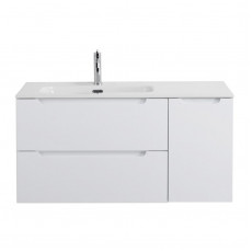 Подвесная тумба с раковиной BelBagno ETNA 100 Bianco Lucido левая, ETNA-1000-2C-1A-SO-BL-L + BB1000ETL-L