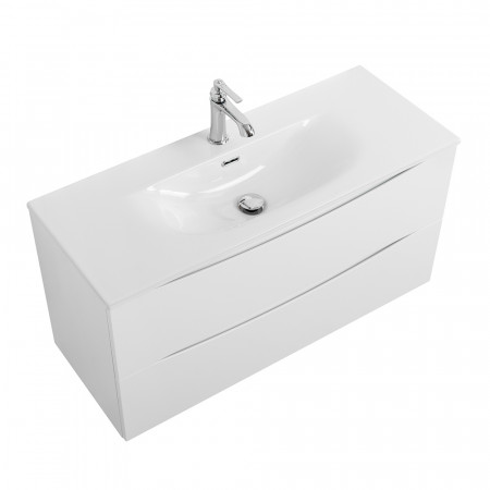 Тумба с раковиной подвесная BelBagno MARINO-CER-MINI-1000-2C-SO-BO-P Bianco Opaco, раковина белая BB-8099-3-100 Тумба с раковиной подвесная BelBagno MARINO-CER-MINI-1000-2C-SO-BO-P Bianco Opaco, раковина белая BB-8099-3-100