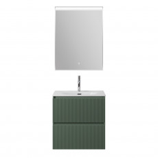 Тумба с раковиной подвесная BelBagno UNO-MINI-500-2C-SO-VO Еловый матовый, раковина белая BB-8099-3-50