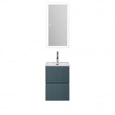 Тумба с раковиной подвесная BelBagno UNO-MINI-400-2C-SO-AO Голубой матовый, раковина белая BB-8099-3-40