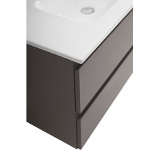 Тумба с раковиной подвесная BelBagno KRAFT-900-2C-SO-GSO Темно-Серый матовый, раковина белая BB900ETL