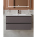 Тумба с раковиной подвесная BelBagno KRAFT-900-2C-SO-GSO Темно-Серый матовый, раковина белая BB900ETL