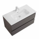 Тумба с раковиной подвесная BelBagno KRAFT-900-2C-SO-GSO Темно-Серый матовый, раковина белая BB900ETL Тумба с раковиной подвесная BelBagno KRAFT-900-2C-SO-GSO Темно-Серый матовый, раковина белая BB900ETL