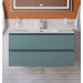 Тумба с раковиной подвесная BelBagno KRAFT-1000-2C-SO-AO Голубой матовый, раковина белая BB1000ETL